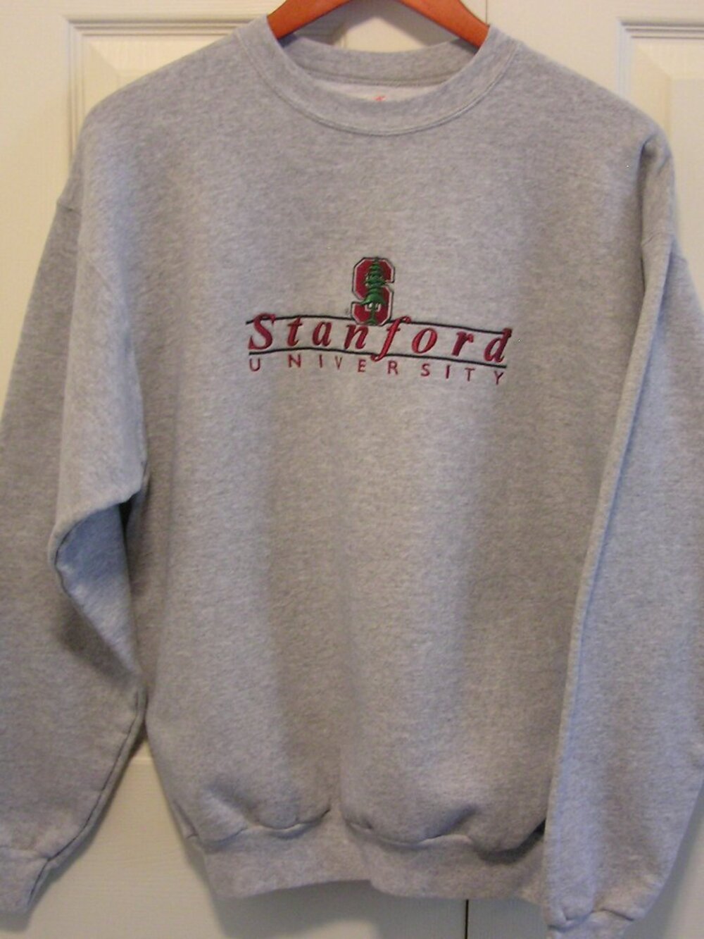 Stanford  Light Grey Embroidered Women's Sweatshirt